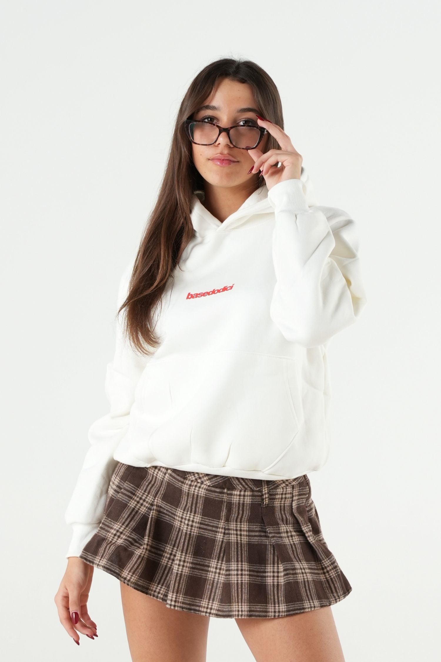 Hoodie "B12LAB" Tarantella White/Red