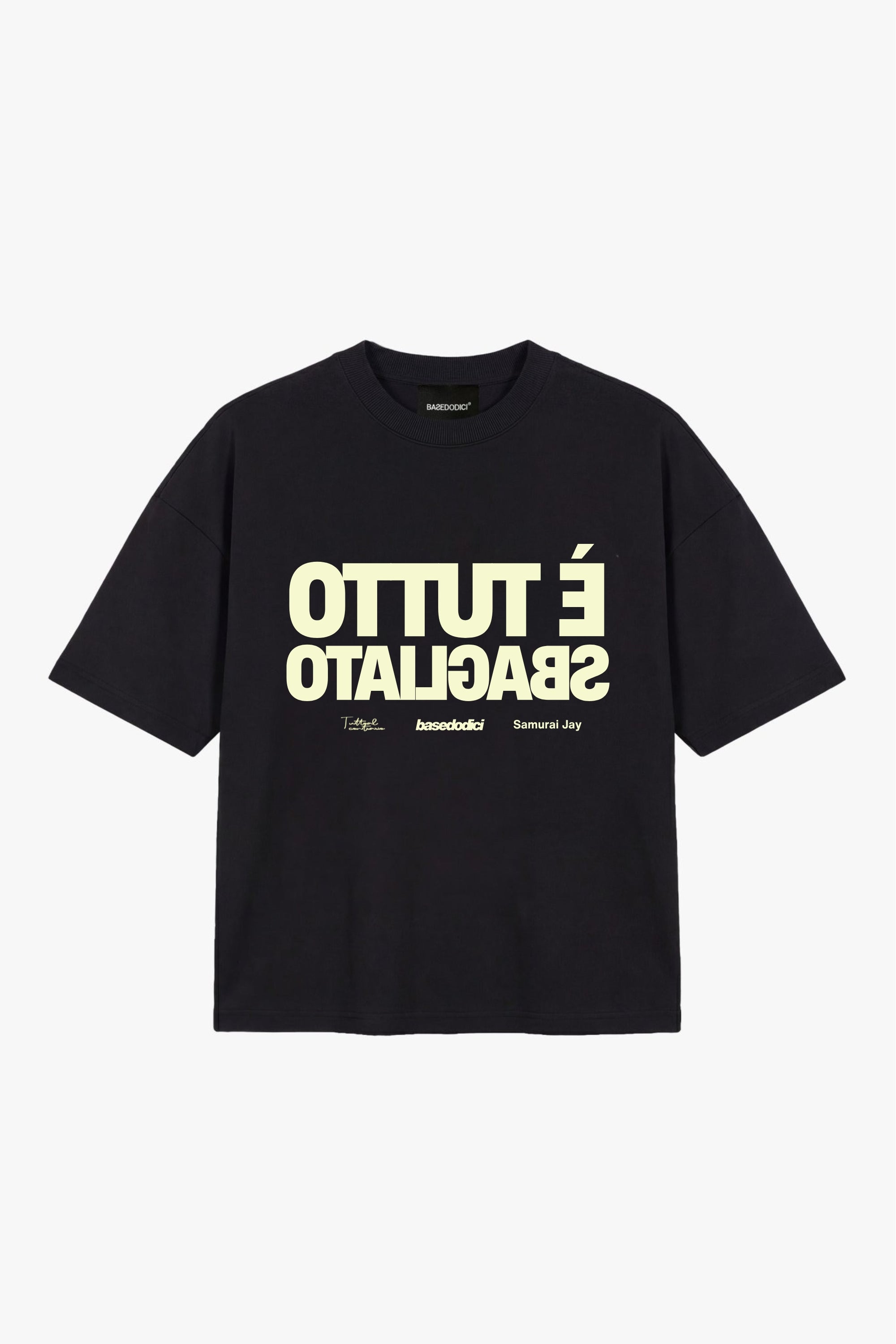 "SAMURAIJAYxBASEDODICI" TuttoSbagliato Tee Black/Lemon