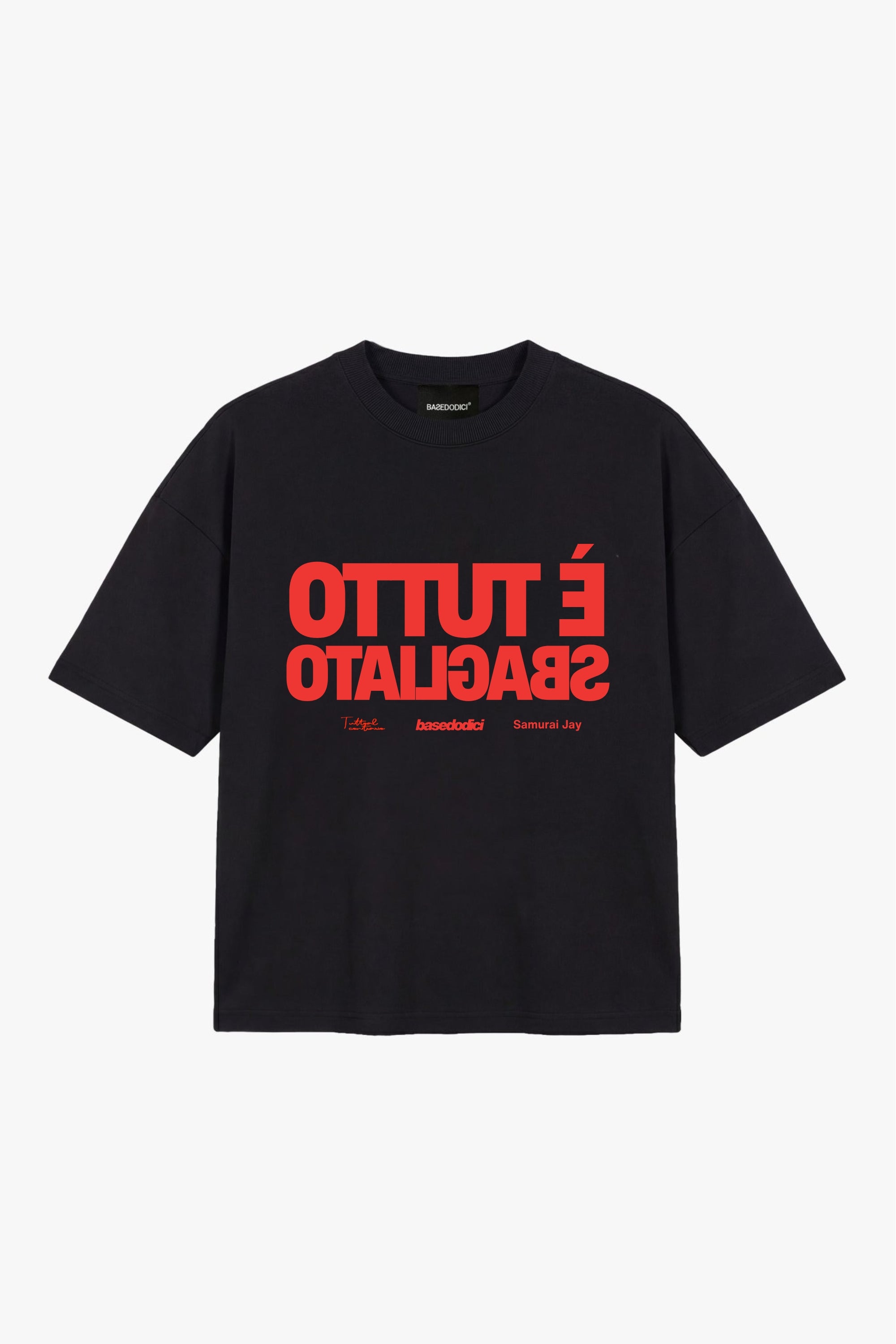 "SAMURAIJAYxBASEDODICI" TuttoSbagliato Tee Black/Red
