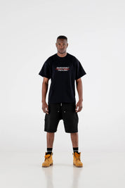 T-Shirt Boxy “THECLINOxBASEDODICI” Logos Black