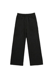 Fleece Pants "COMFY" Vertical Logo Black/White