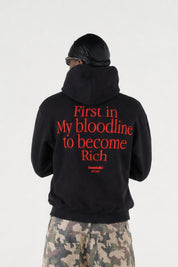 Hoodie "B12LAB" Bloodline Black/Red