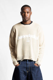"RUDEBOY LDN" Knitwear Front Logo Cream