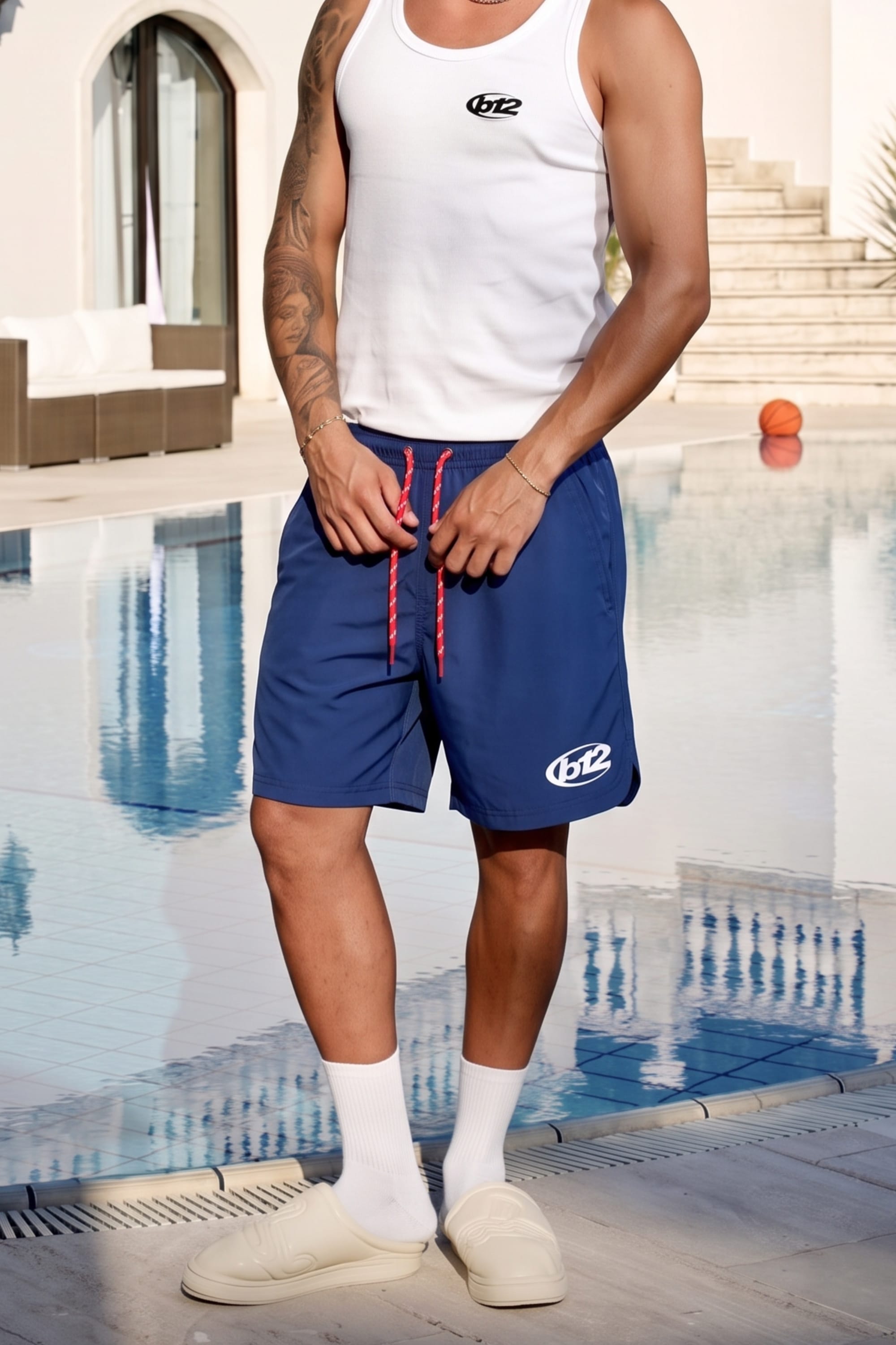 Swim Short "SUMMER CLUB" Logo RoyalBlue