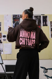 Hoodie "AMMO" CHI'T'SAP Cactus Brown/Pink