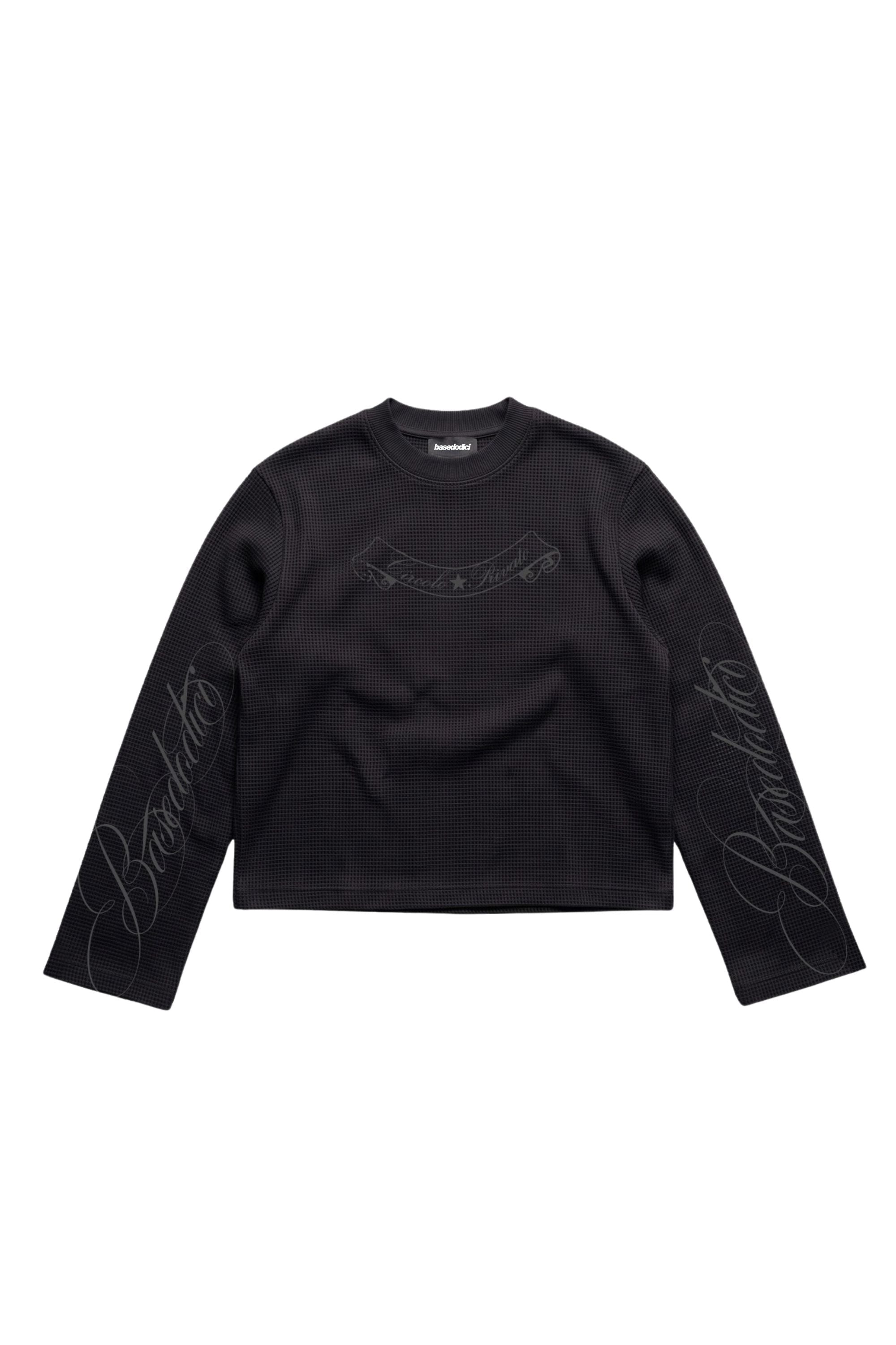 Waffle Longsleeve "BROKENNESS" Circolo Black