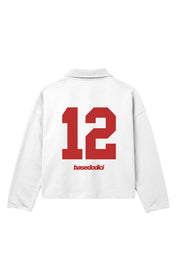 Polo Longsleeve "NEW MONEY" Don’t Fomo White