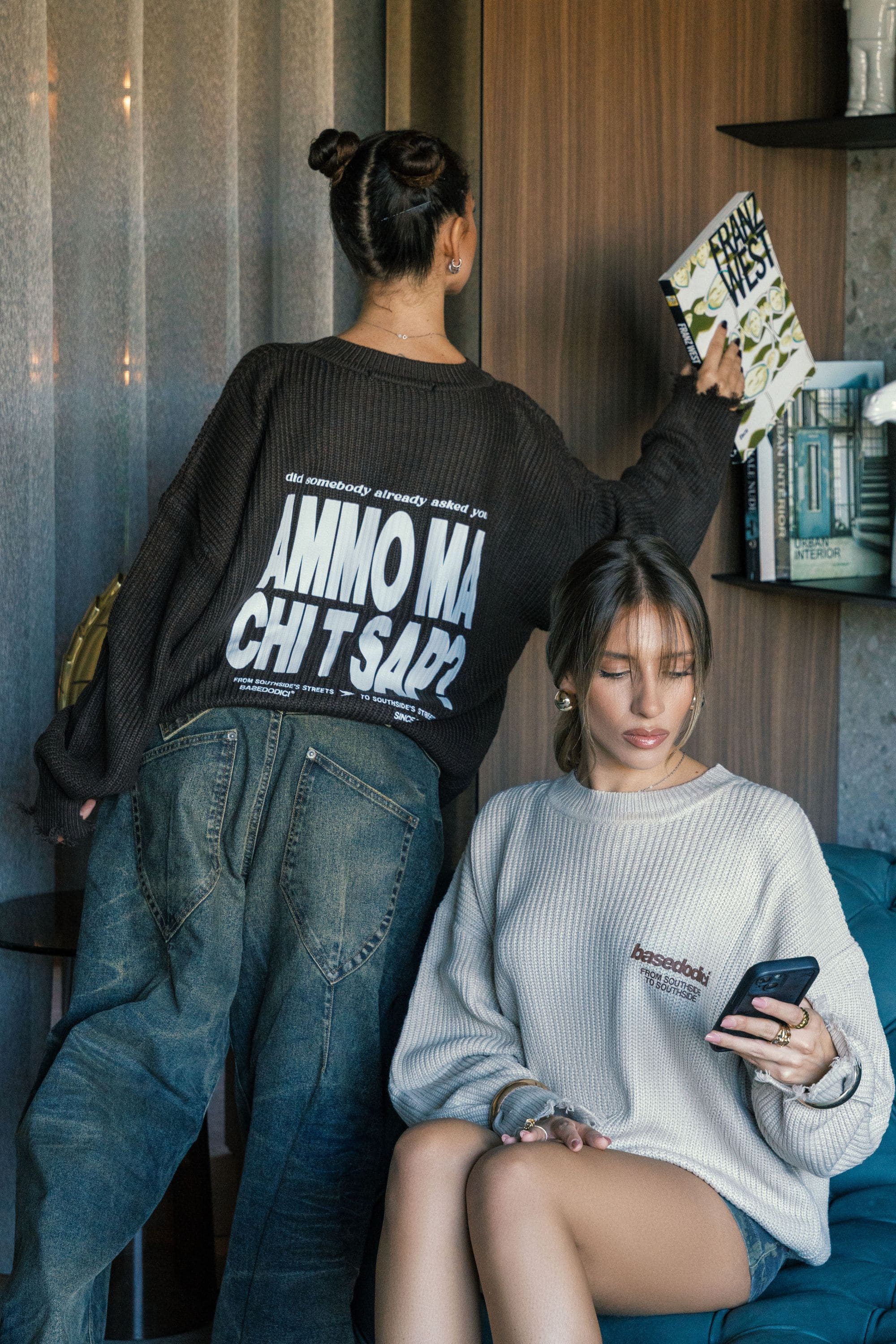 Knitwear "AMMO" CHI’T’SAP Brown/White