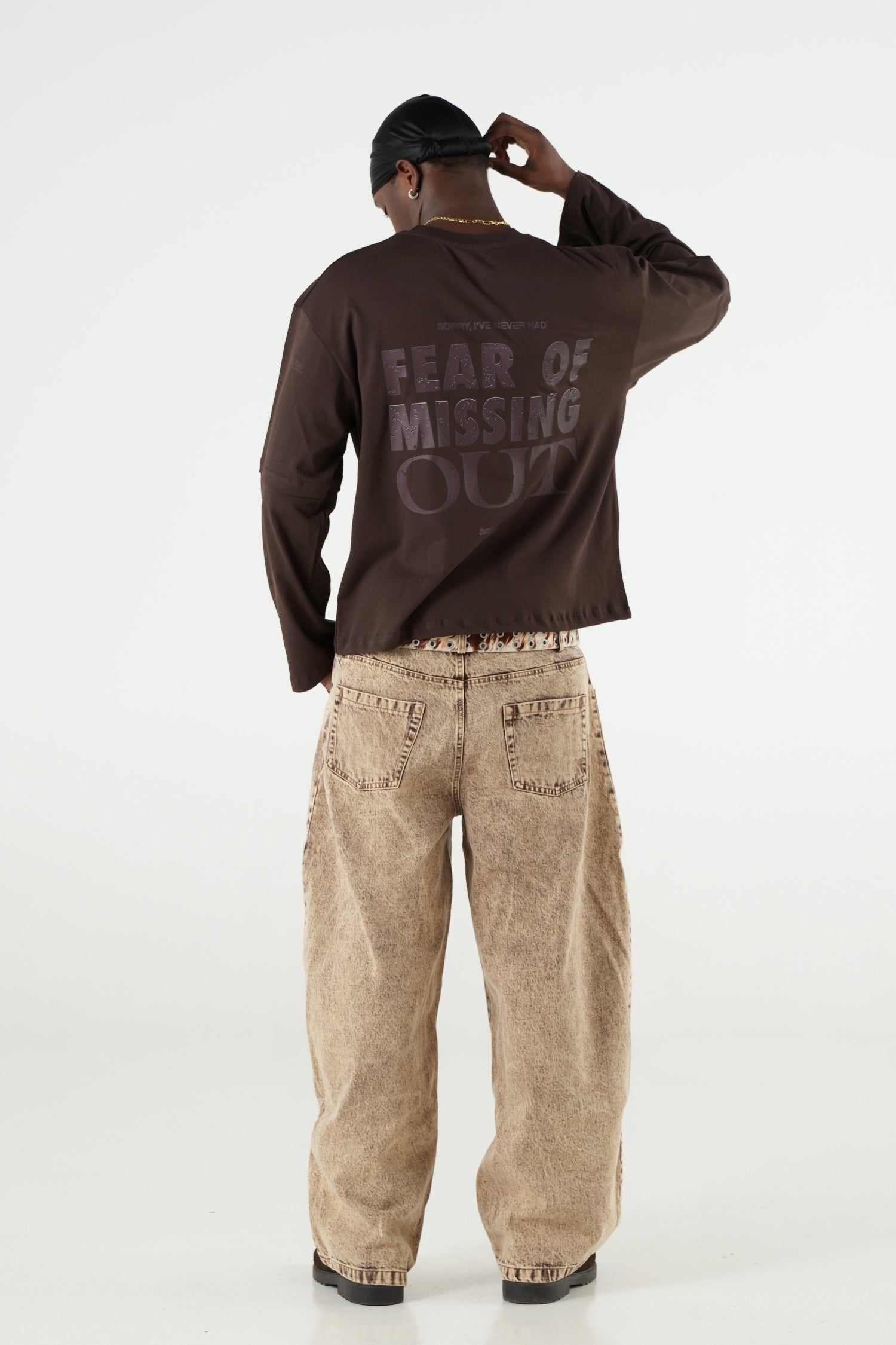 Longsleeve "B12LAB" FOMO Brown/Sand