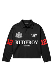 Polo Longsleeve "RUDEBOY LDN" 12 Black