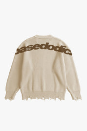 Knitwear "BROKENNESS" Shoulder Logo Cream