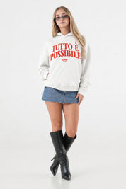 Hoodie "B12LAB" TuttoèPossibile White/RedGlitter