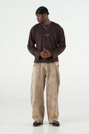 Longsleeve "B12LAB" FOMO Brown/Sand