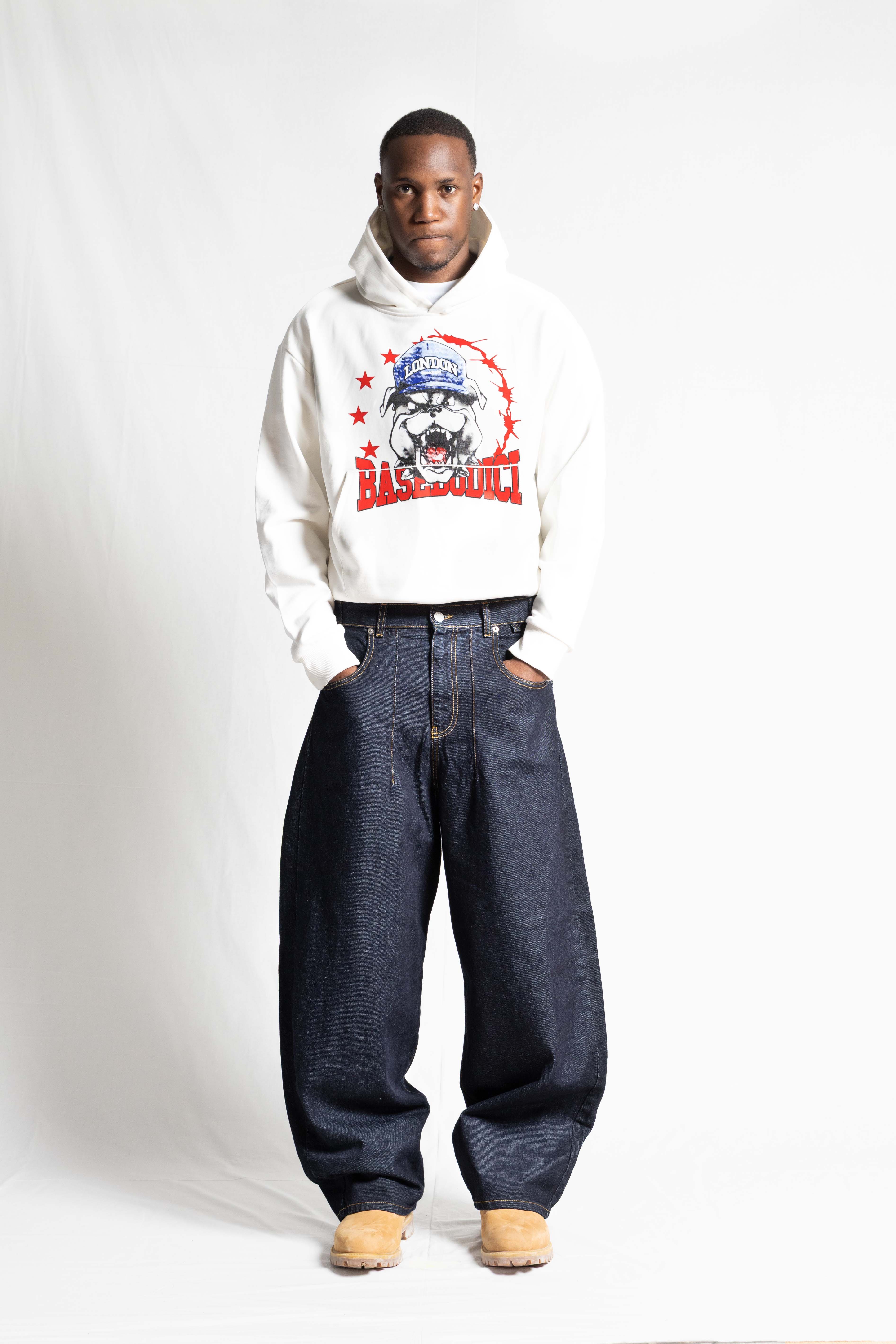 "RUDEBOY LDN" Hoodie Bull White