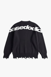 Knitwear "BROKENNESS" Shoulder Logo Black