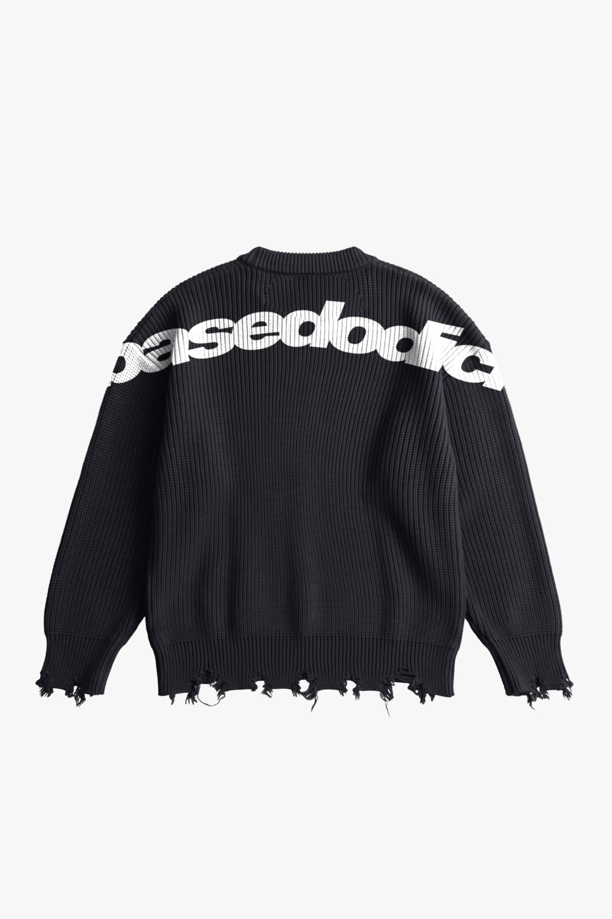 Knitwear "BROKENNESS" Shoulder Logo Black