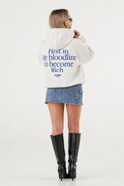 Hoodie "B12LAB" Bloodline White/Blue