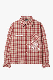 Flanella Shirt "BROKENNESS" ShoulderLogo Checked/Red