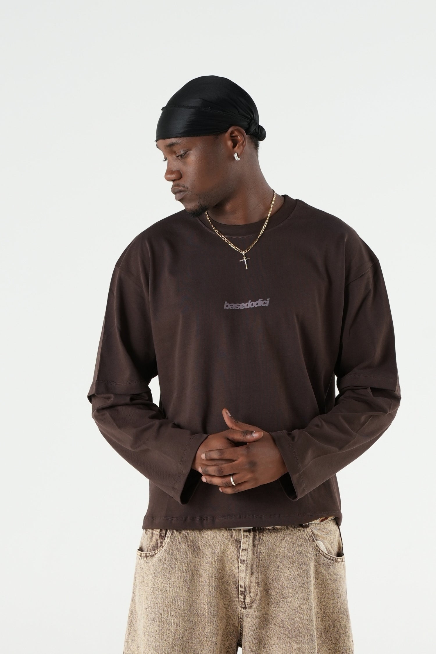 Longsleeve "B12LAB" FOMO Brown/Sand