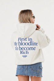 Hoodie "B12LAB" Bloodline White/Blue