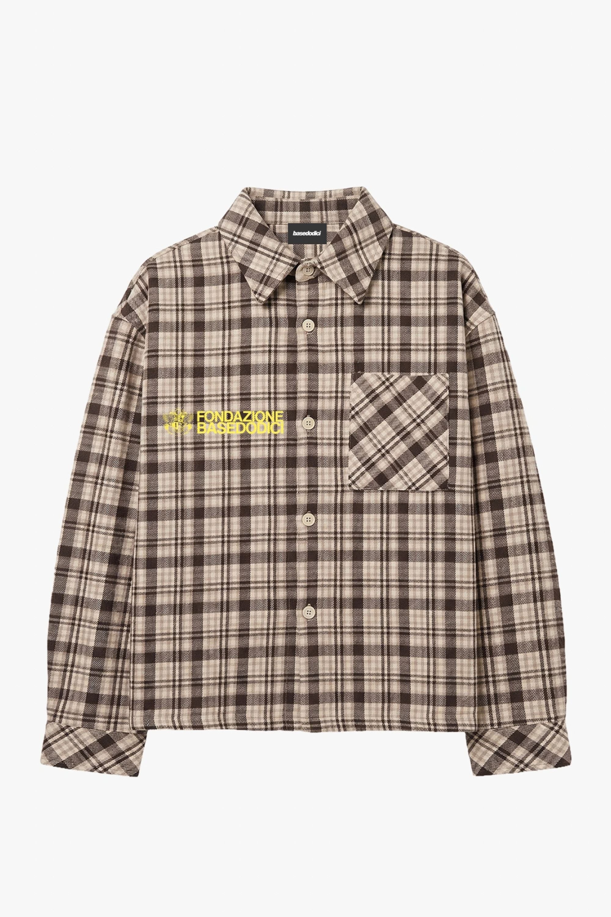 Flanella Shirt "BROKENNESS" Back12 Checked/Brown