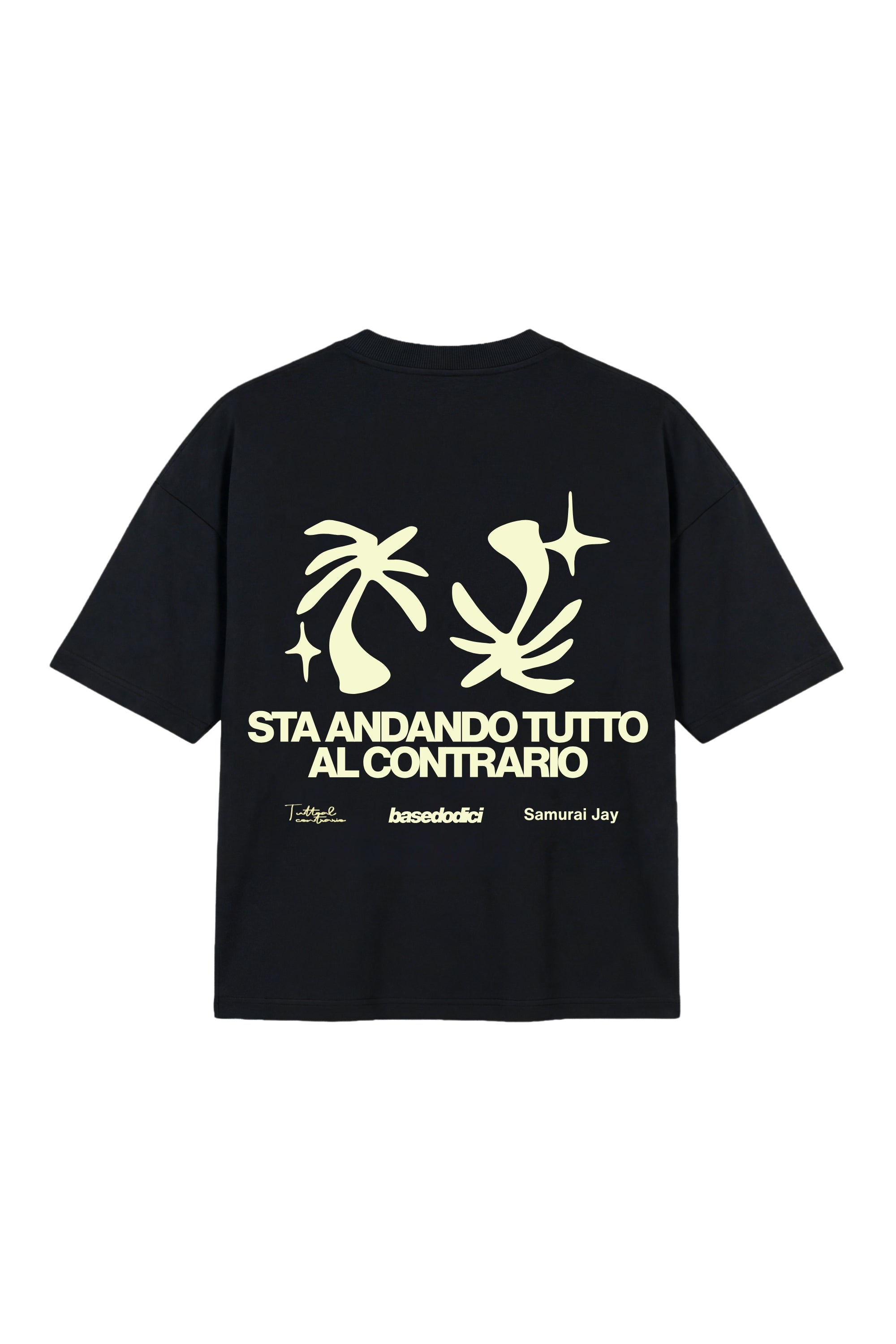 "SAMURAIJAYxBASEDODICI" TuttoSbagliato Tee Black/Lemon