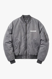Bomber Jacket "BROKENNESS" Front Logo Grey