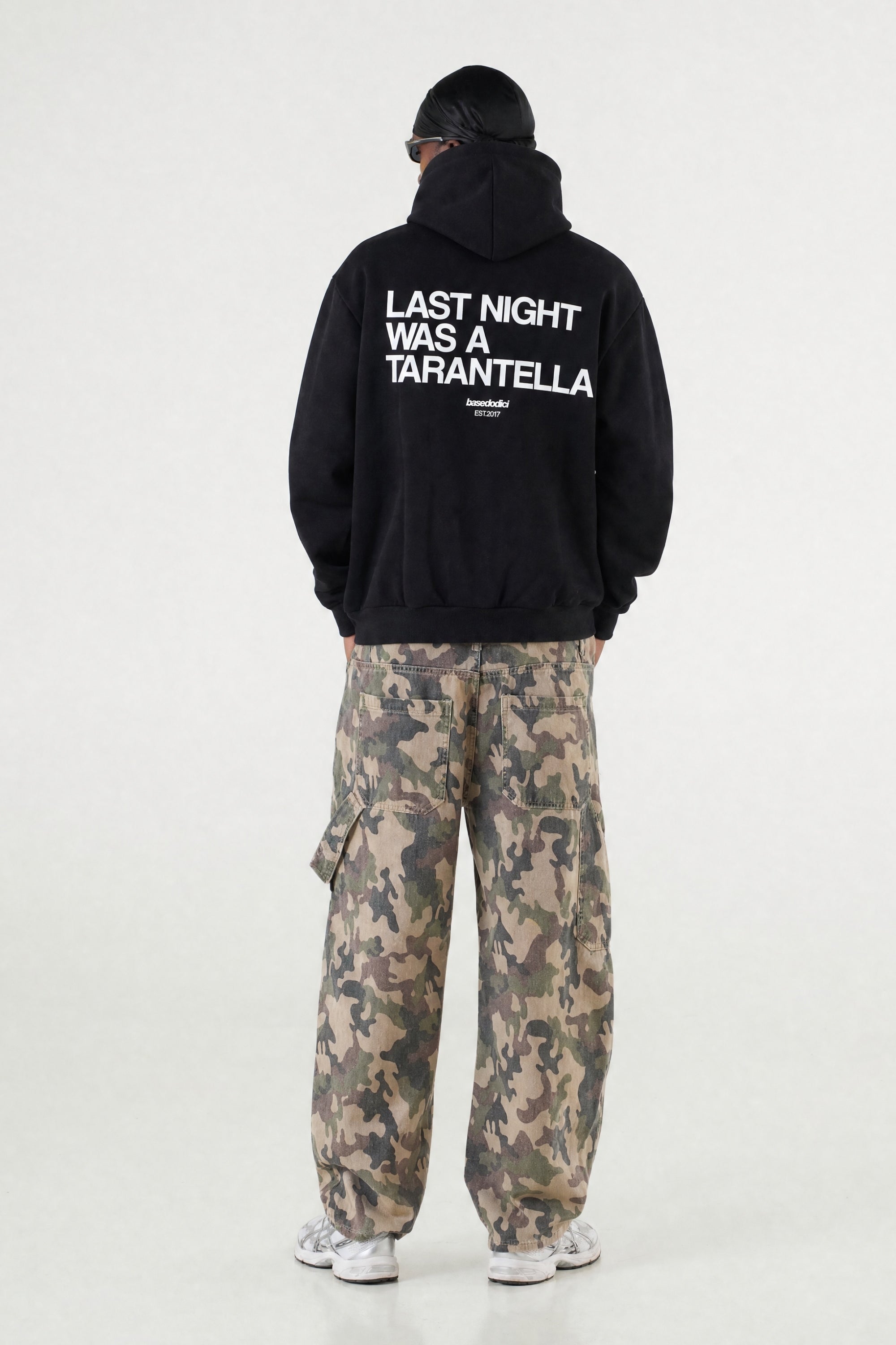 Hoodie "B12LAB" Tarantella Black/White