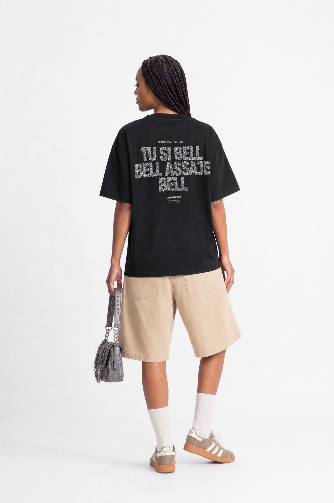 T-Shirt "COPY&PASTE" TU SI BELL BELL Black/Glitter
