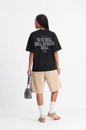T-Shirt "COPY&PASTE" TU SI BELL BELL Black/Glitter