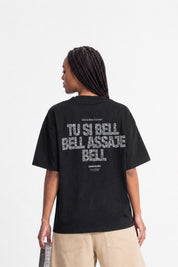 T-Shirt "COPY&PASTE" TU SI BELL BELL Black/Glitter