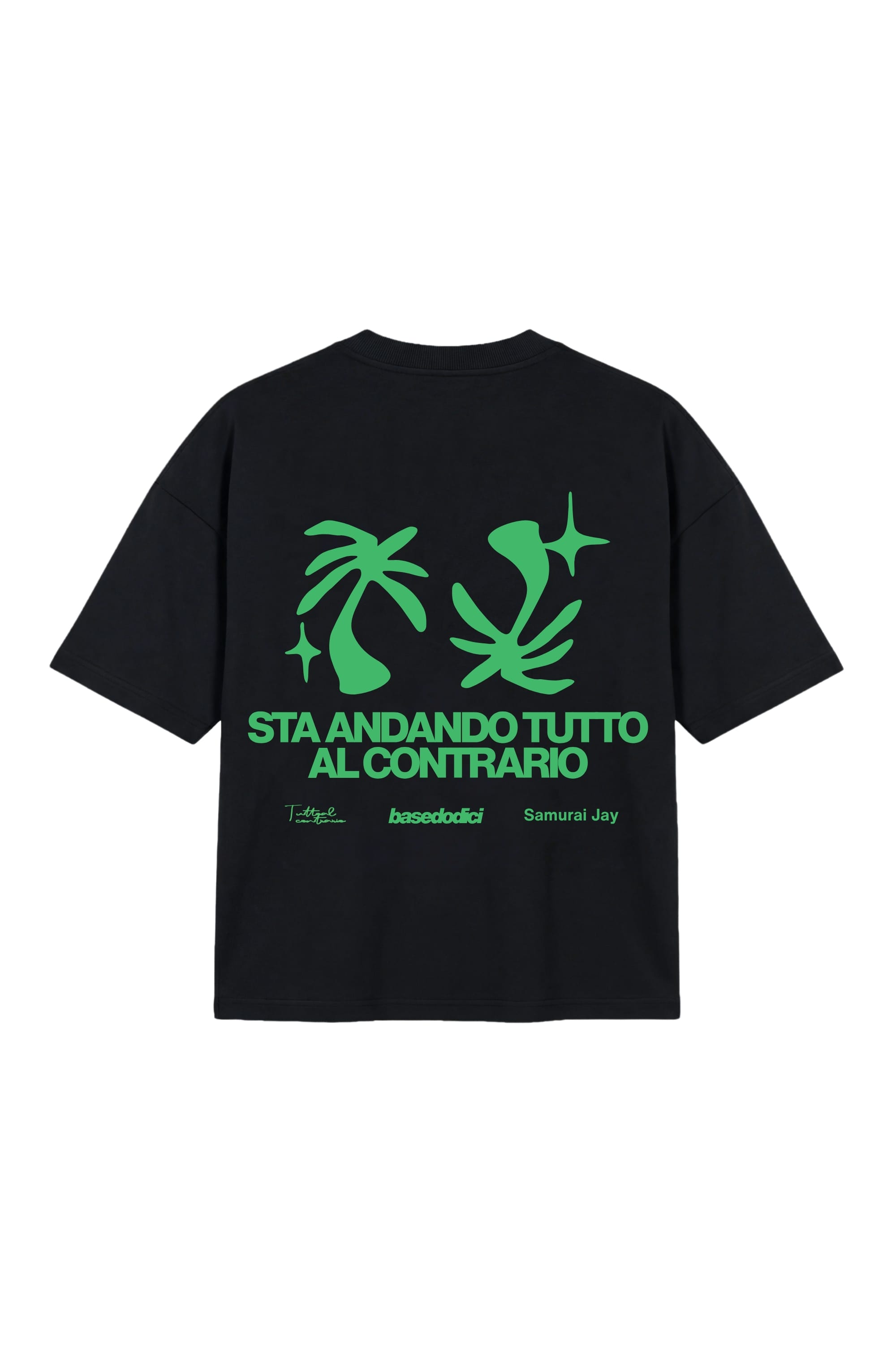 "SAMURAIJAYxBASEDODICI" TuttoSbagliato Tee Black/Green