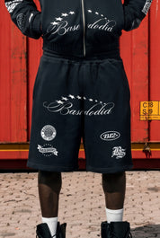 Fleece Jorts "LAST DELIVERY" Black