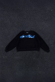 Crewneck “CAMO4PLAYERS” FrontLogo Black/CamoBlue