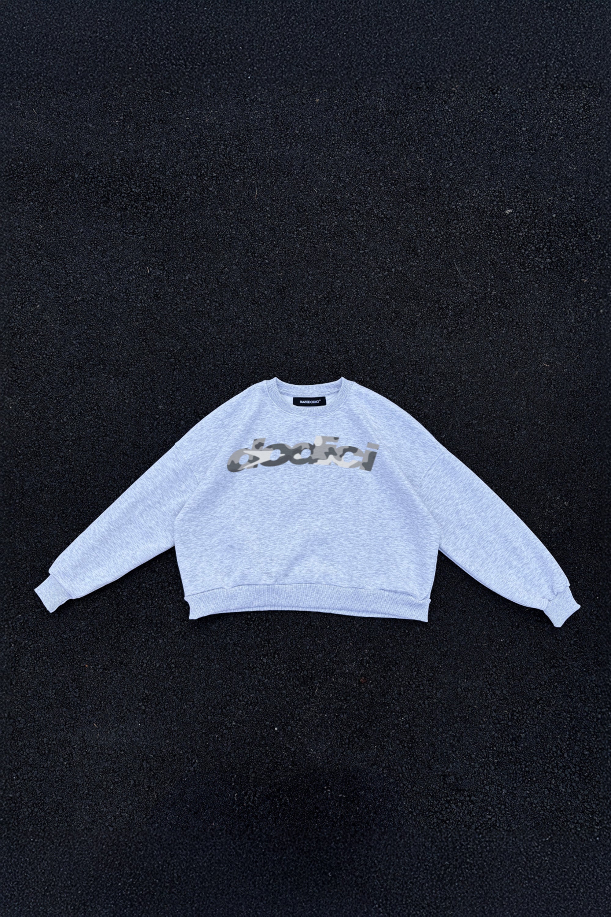 Crewneck “CAMO4PLAYERS” FrontLogo Grey/CamoGrey