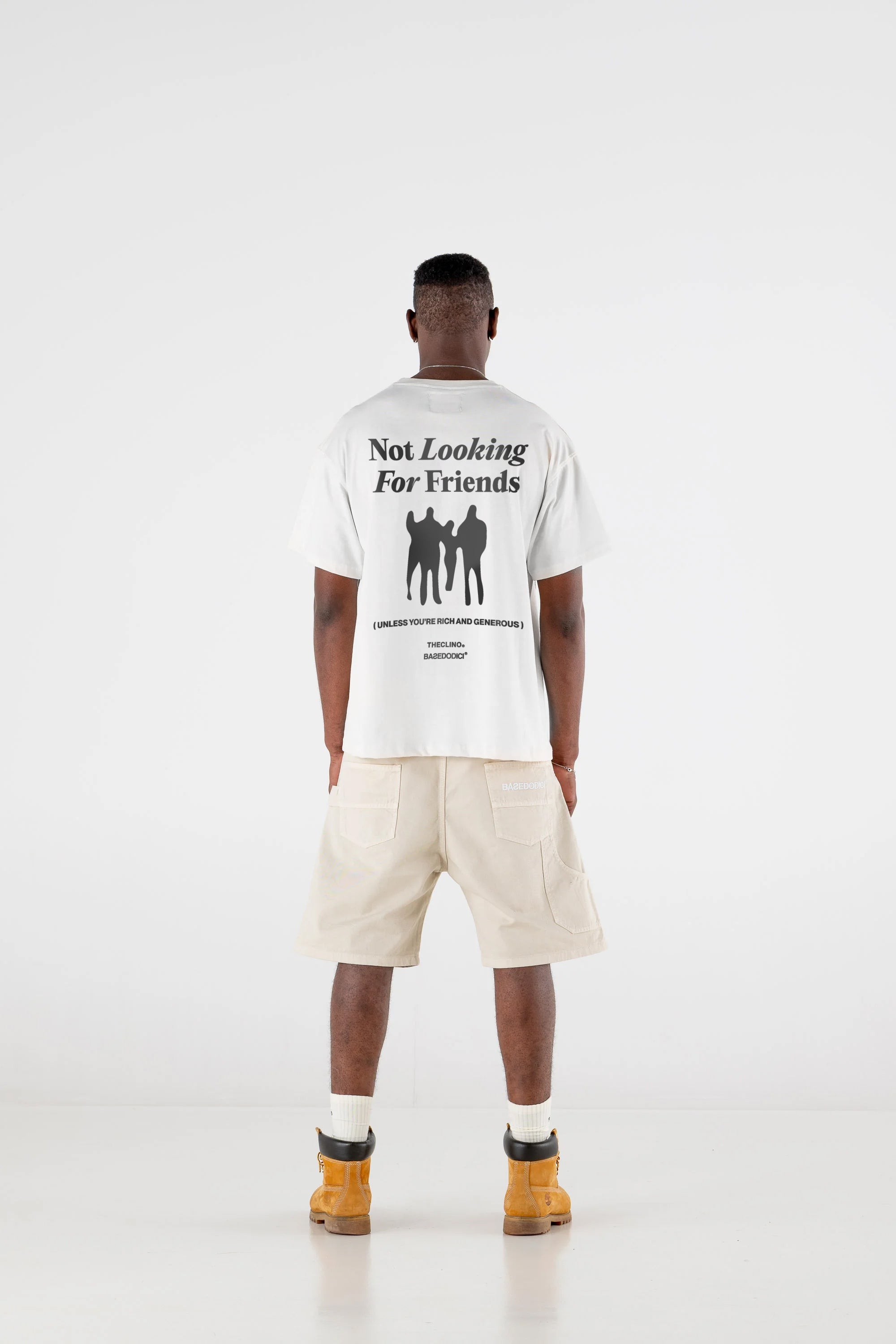 Boxy T-Shirt “THECLINOXBASEDODICI” NoFriends White