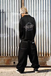 Polo Longsleeve "NEW MONEY” FCK Black