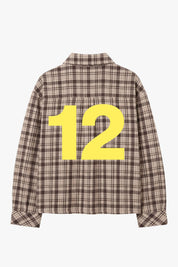 Flanella Shirt "BROKENNESS" Back12 Checked/Brown