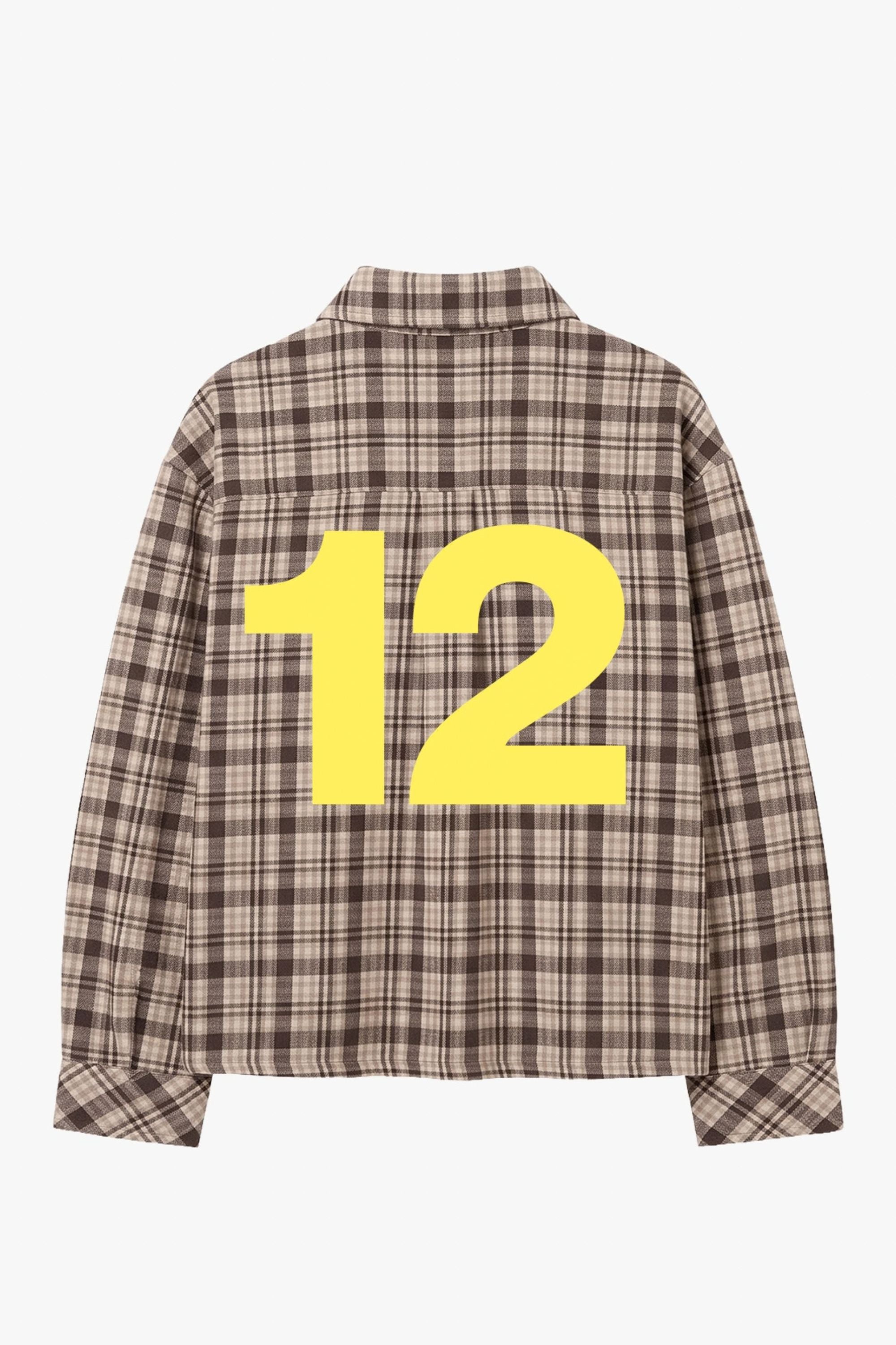 Flanella Shirt "BROKENNESS" Back12 Checked/Brown