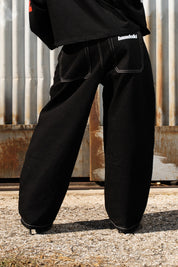 Bigall Denim “NEW MONEY” Back Logo Black Raw