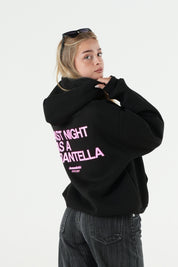 Hoodie "B12LAB" Tarantella Black/PinkGlitter