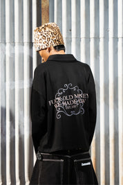 Polo Longsleeve "NEW MONEY” FCK Black