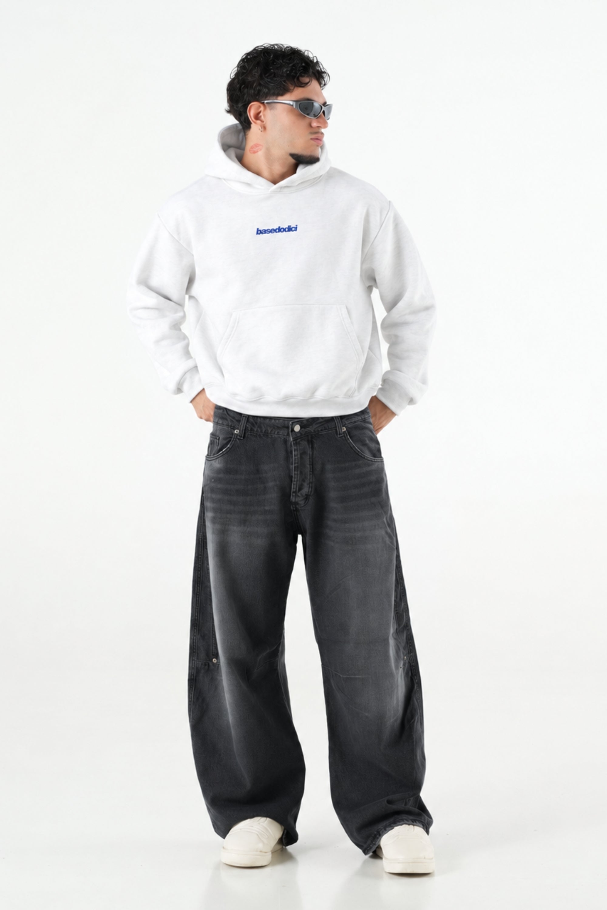 Hoodie "B12LAB" Bloodline White/Blue