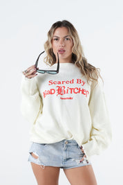Knitwear "THE NOISE" BadBit*hes White/Red