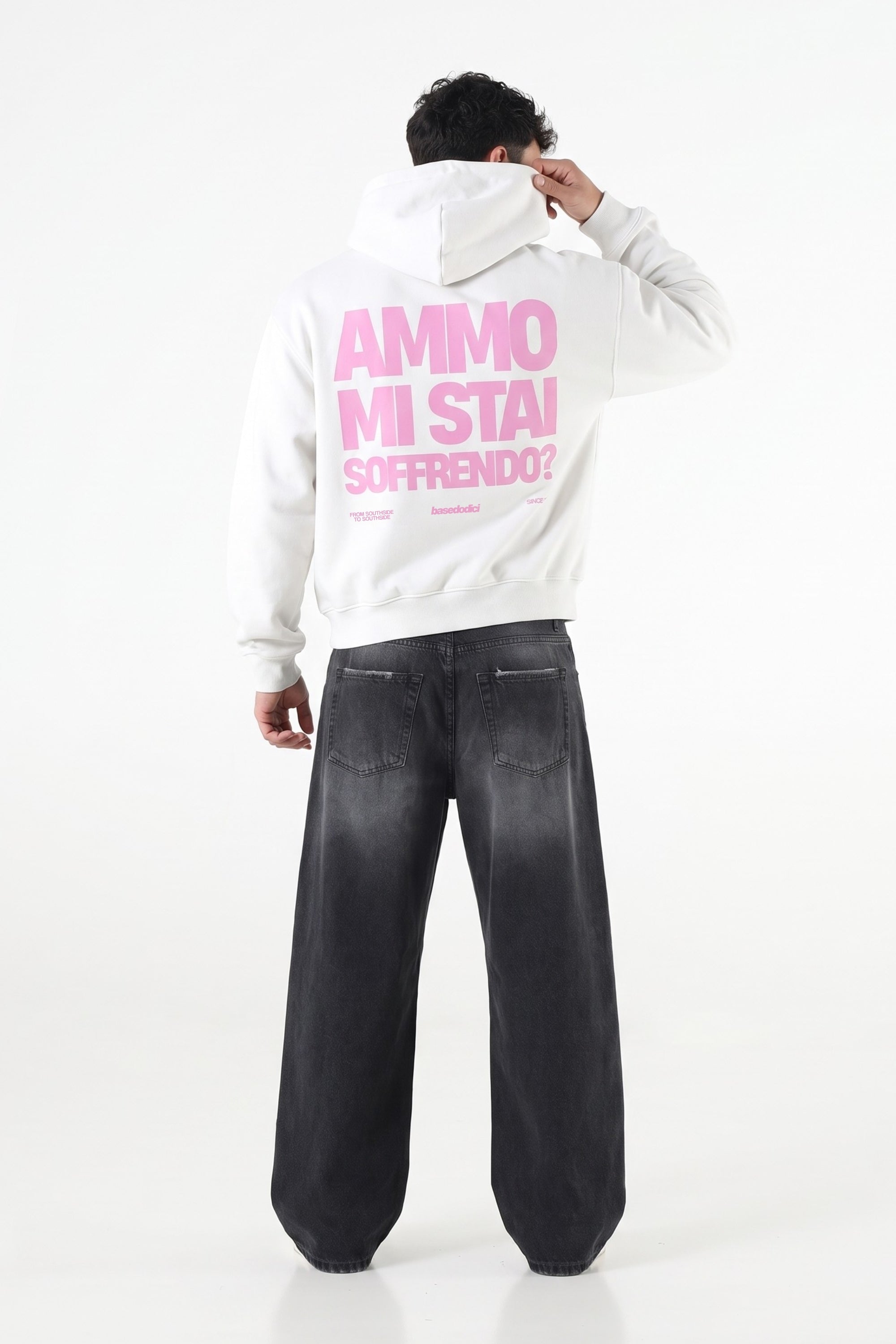 Hoodie "AMMO" MiStaiSoffrendo White/Pink