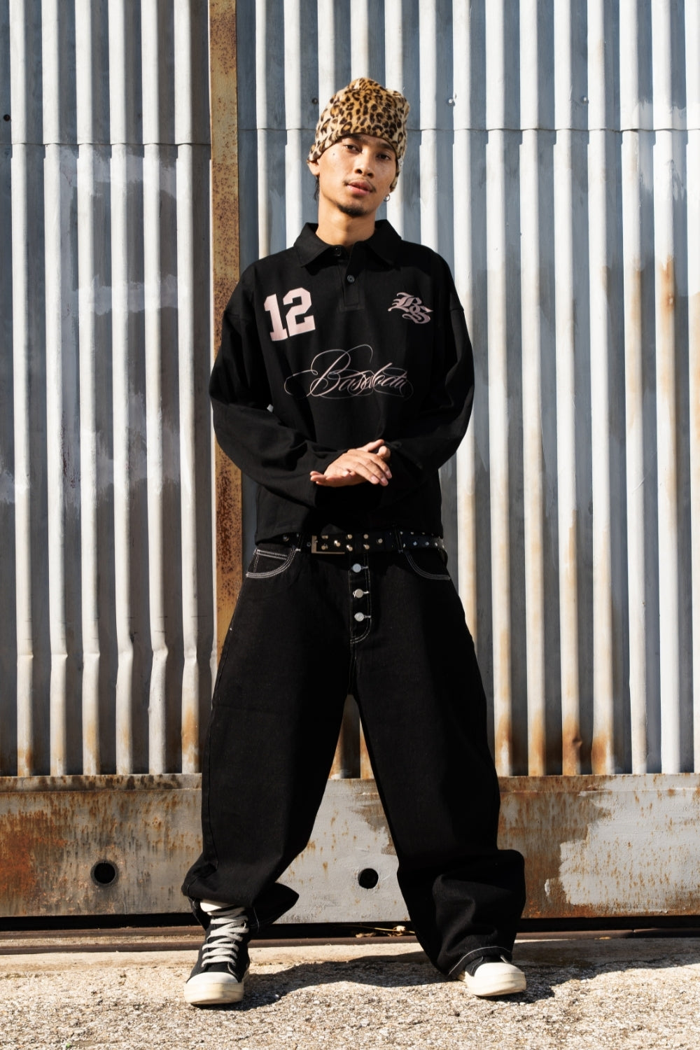 Polo Longsleeve "NEW MONEY” FCK Black