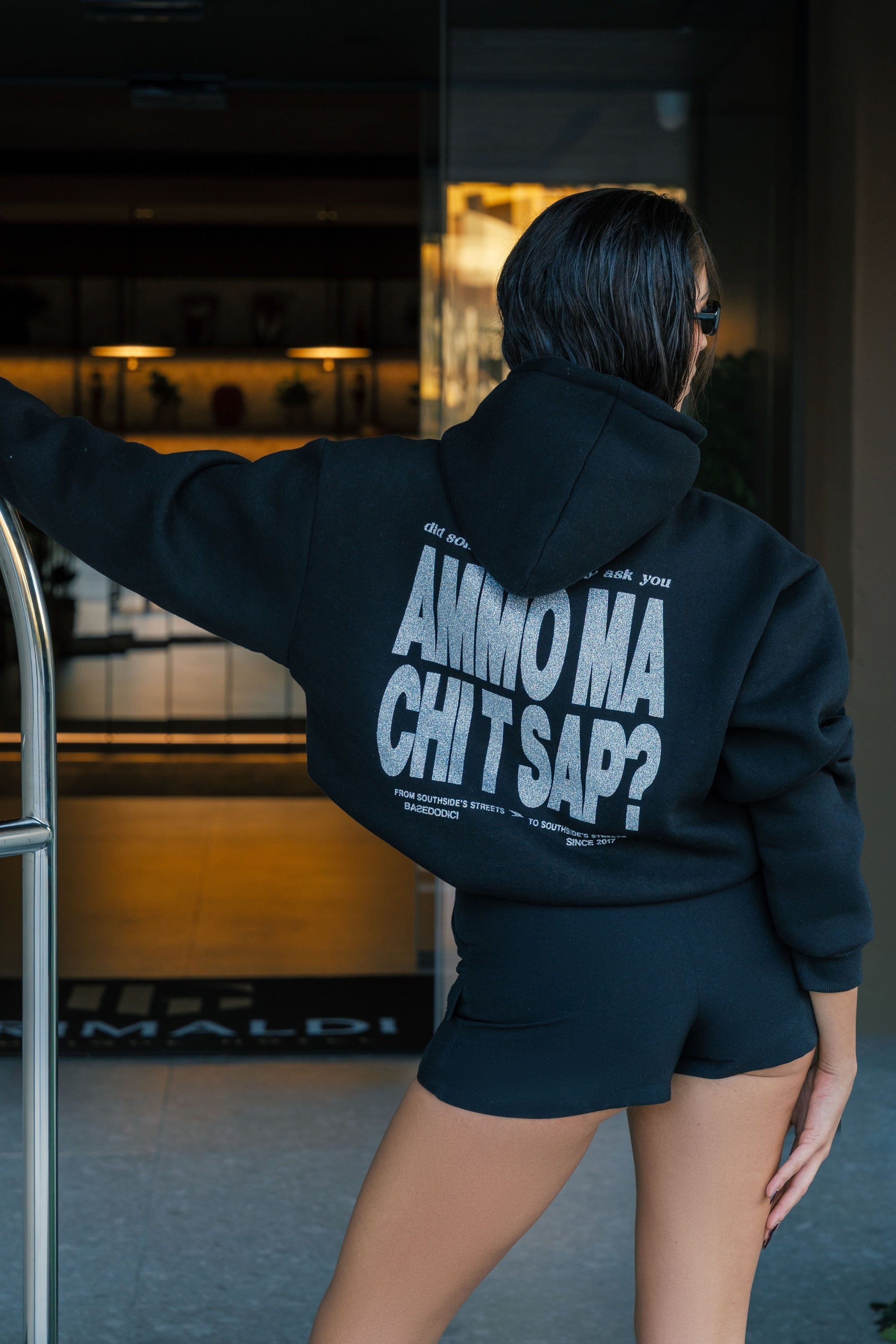 Hoodie "AMMO" CHI'T'SAP Black/Glitter