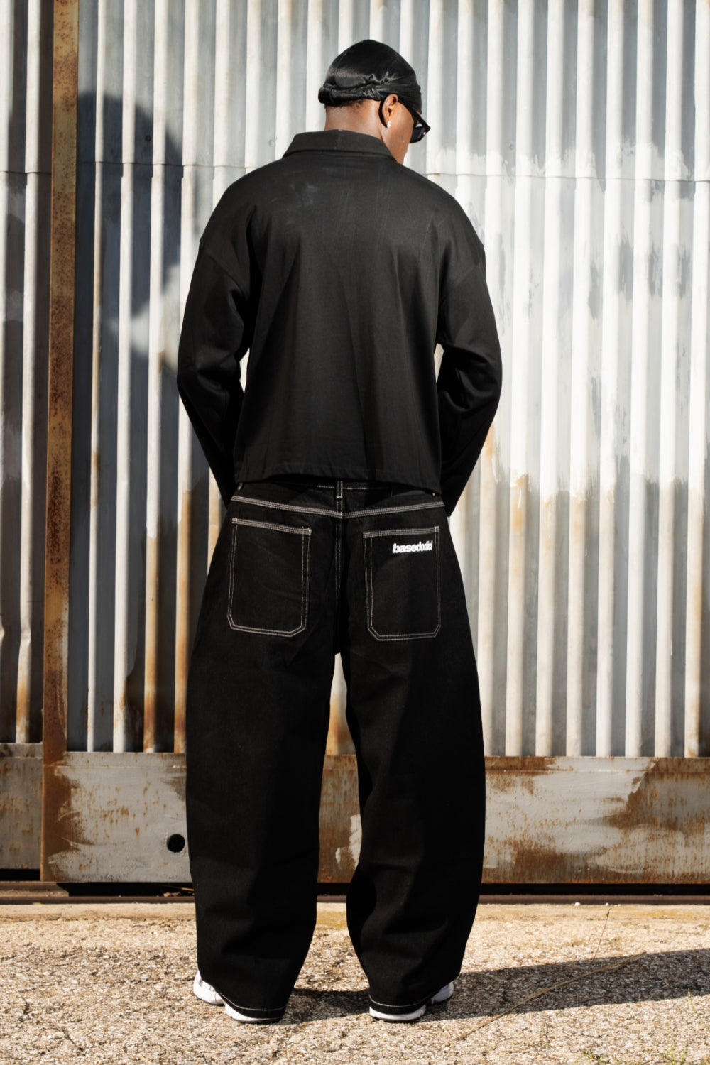 Bigall Denim “NEW MONEY” Back Logo Black Raw