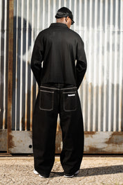 Bigall Denim “NEW MONEY” Back Logo Black Raw