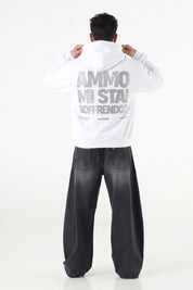 Hoodie "AMMO" MiStaiSoffrendo White/Glitter